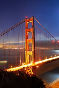 Preview wallpaper bridge, night, lights, san francisco, california, usa