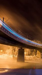 Preview wallpaper bridge, night, lights, city