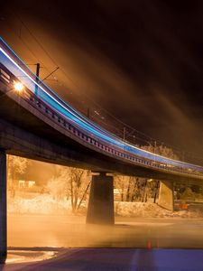 Preview wallpaper bridge, night, lights, city