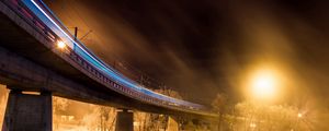 Preview wallpaper bridge, night, lights, city