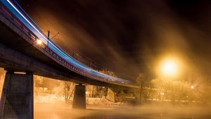 Preview wallpaper bridge, night, lights, city