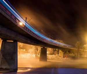 Preview wallpaper bridge, night, lights, city