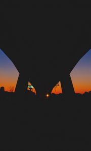 Preview wallpaper bridge, night, sunset