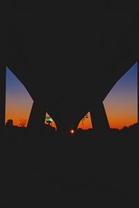 Preview wallpaper bridge, night, sunset