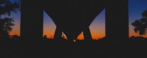 Preview wallpaper bridge, night, sunset