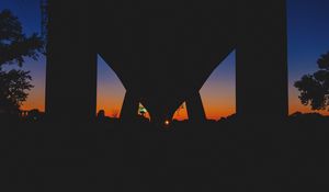 Preview wallpaper bridge, night, sunset