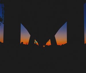 Preview wallpaper bridge, night, sunset