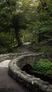 Preview wallpaper bridge, path, alley, trees