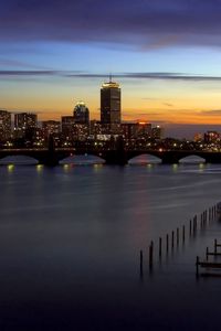 Preview wallpaper bridge, pier, evening, home