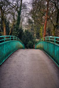 Preview wallpaper bridge, railings, trees, view