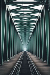Preview wallpaper bridge, railway, construction, minimalism, symmetry, budapest, hungary