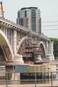 Preview wallpaper bridge, river, construction, building