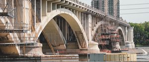 Preview wallpaper bridge, river, construction, building