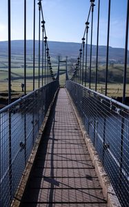 Preview wallpaper bridge, river, shadow, meadows