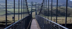 Preview wallpaper bridge, river, shadow, meadows