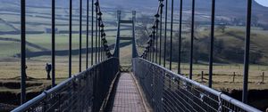 Preview wallpaper bridge, river, shadow, meadows
