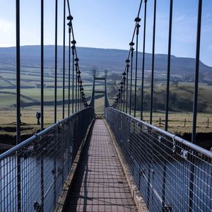 Preview wallpaper bridge, river, shadow, meadows