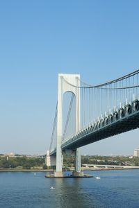 Preview wallpaper bridge, river, shore, sky, architecture