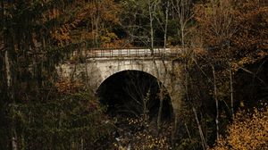 Preview wallpaper bridge, river, trees, nature
