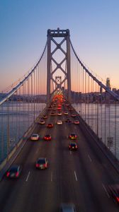 Preview wallpaper bridge, road, cars, water