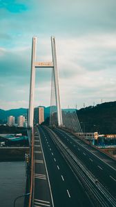 Preview wallpaper bridge, road, city, architecture