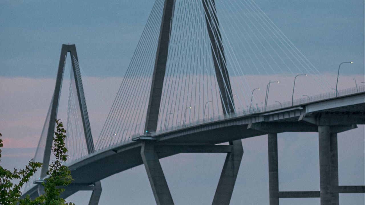 Wallpaper bridge, road, construction