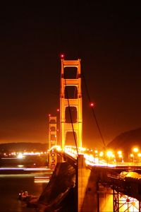 Preview wallpaper bridge, road, lights, night