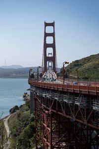 Preview wallpaper bridge, road, sea, construction