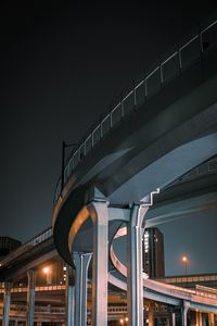 Preview wallpaper bridge, road, turn, construction, lights