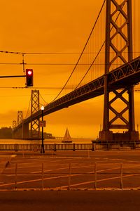 Preview wallpaper bridge, sailboat, architecture, road