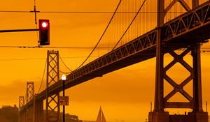 Preview wallpaper bridge, sailboat, architecture, road