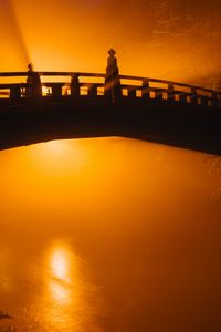 Preview wallpaper bridge, silhouette, fog, light