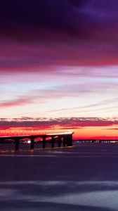 Preview wallpaper bridge, sky, sunset, horizon