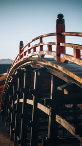 Preview wallpaper bridge, sky, wood, architecture, construction