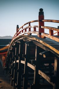 Preview wallpaper bridge, sky, wood, architecture, construction