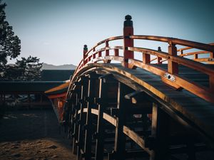 Preview wallpaper bridge, sky, wood, architecture, construction