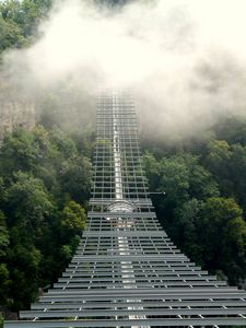 Preview wallpaper bridge, skybridge, sochi, russia, suspended