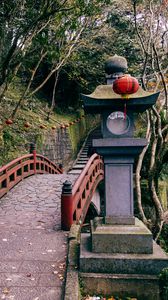 Preview wallpaper bridge, stairs, lantern, japan