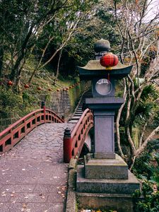 Preview wallpaper bridge, stairs, lantern, japan