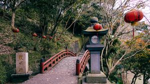 Preview wallpaper bridge, stairs, lantern, japan