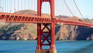 Preview wallpaper bridge, strait, coast, golden gate, san francisco