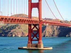 Preview wallpaper bridge, strait, coast, golden gate, san francisco