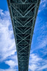 Preview wallpaper bridge, structure, sky, bottom view