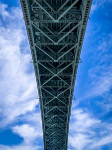 Preview wallpaper bridge, structure, sky, bottom view