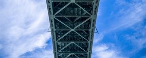 Preview wallpaper bridge, structure, sky, bottom view