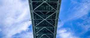 Preview wallpaper bridge, structure, sky, bottom view