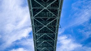Preview wallpaper bridge, structure, sky, bottom view