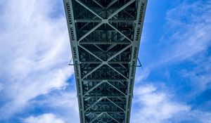 Preview wallpaper bridge, structure, sky, bottom view
