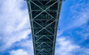 Preview wallpaper bridge, structure, sky, bottom view