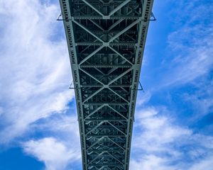 Preview wallpaper bridge, structure, sky, bottom view